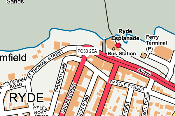 PO33 2EA map - OS OpenMap – Local (Ordnance Survey)