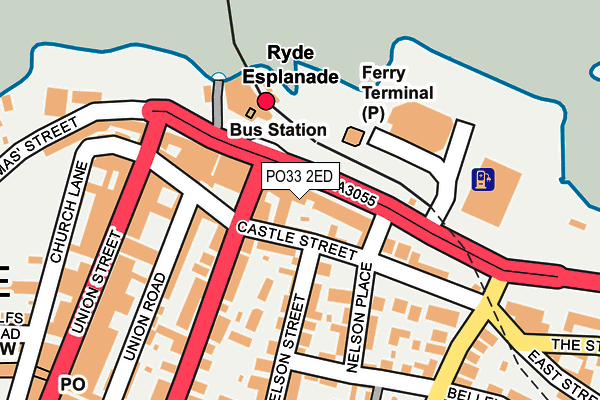 PO33 2ED map - OS OpenMap – Local (Ordnance Survey)