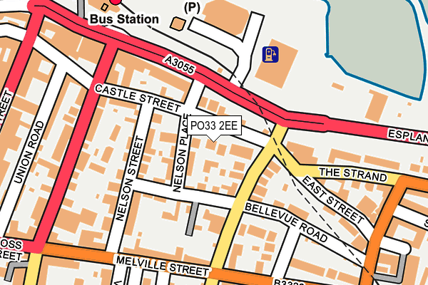 PO33 2EE map - OS OpenMap – Local (Ordnance Survey)