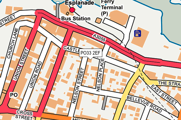 PO33 2EF map - OS OpenMap – Local (Ordnance Survey)
