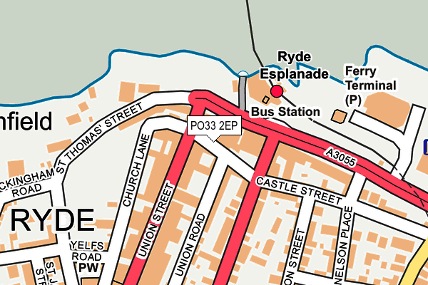 PO33 2EP map - OS OpenMap – Local (Ordnance Survey)