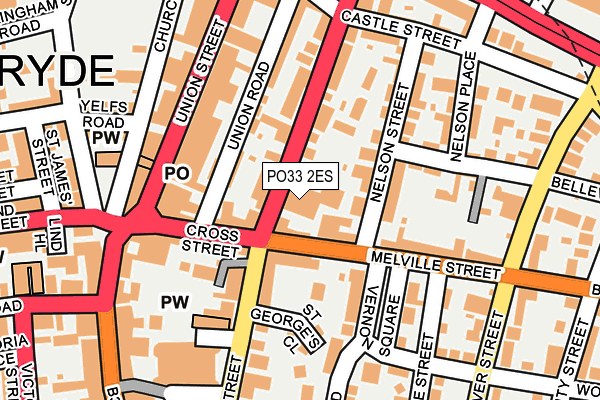 PO33 2ES map - OS OpenMap – Local (Ordnance Survey)