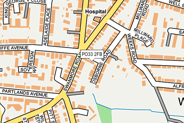 PO33 2FB map - OS OpenMap – Local (Ordnance Survey)