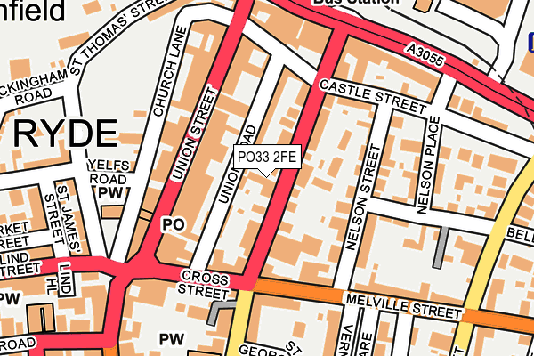 PO33 2FE map - OS OpenMap – Local (Ordnance Survey)