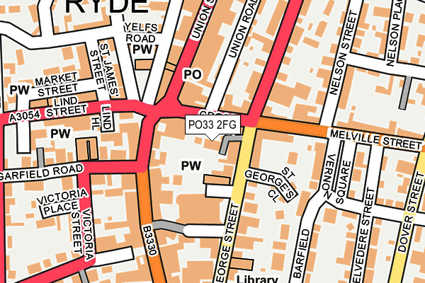 PO33 2FG map - OS OpenMap – Local (Ordnance Survey)