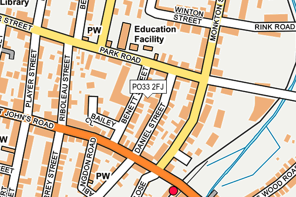 PO33 2FJ map - OS OpenMap – Local (Ordnance Survey)