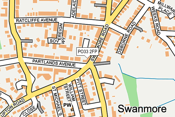 PO33 2FP map - OS OpenMap – Local (Ordnance Survey)