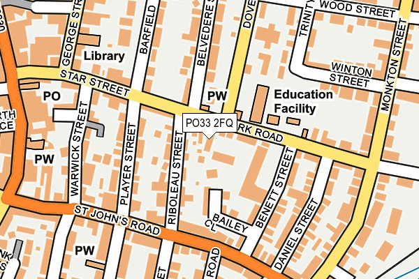 PO33 2FQ map - OS OpenMap – Local (Ordnance Survey)