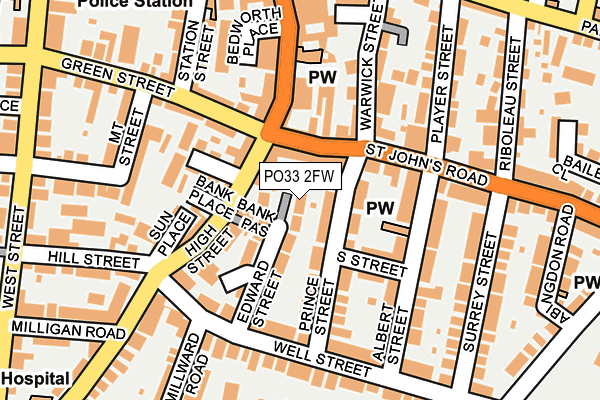 PO33 2FW map - OS OpenMap – Local (Ordnance Survey)