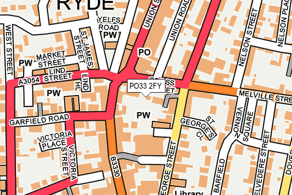 PO33 2FY map - OS OpenMap – Local (Ordnance Survey)