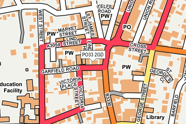 PO33 2GD map - OS OpenMap – Local (Ordnance Survey)