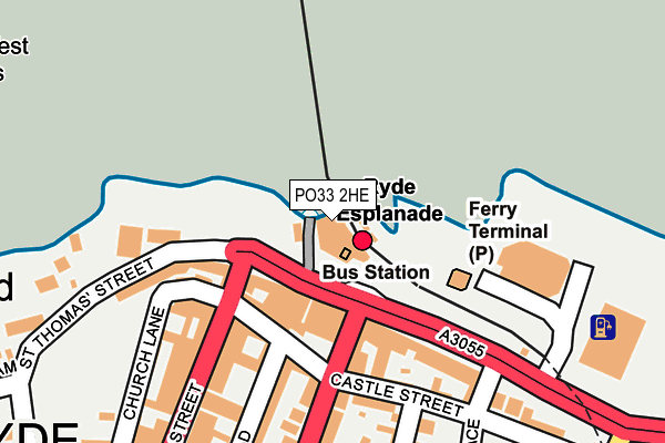 PO33 2HE map - OS OpenMap – Local (Ordnance Survey)