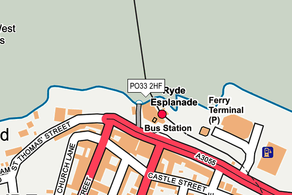 PO33 2HF map - OS OpenMap – Local (Ordnance Survey)