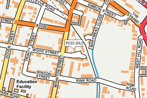 PO33 2HJ map - OS OpenMap – Local (Ordnance Survey)