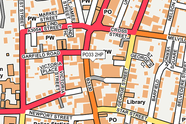 PO33 2HP map - OS OpenMap – Local (Ordnance Survey)