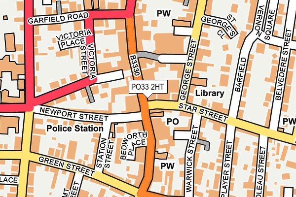 PO33 2HT map - OS OpenMap – Local (Ordnance Survey)
