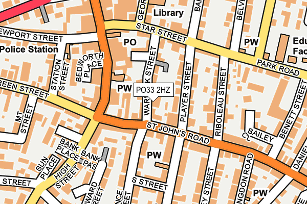 PO33 2HZ map - OS OpenMap – Local (Ordnance Survey)