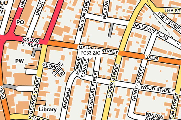 PO33 2JQ map - OS OpenMap – Local (Ordnance Survey)