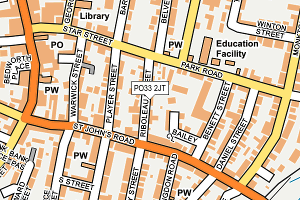 PO33 2JT map - OS OpenMap – Local (Ordnance Survey)