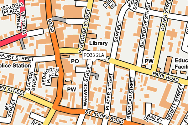 PO33 2LA map - OS OpenMap – Local (Ordnance Survey)