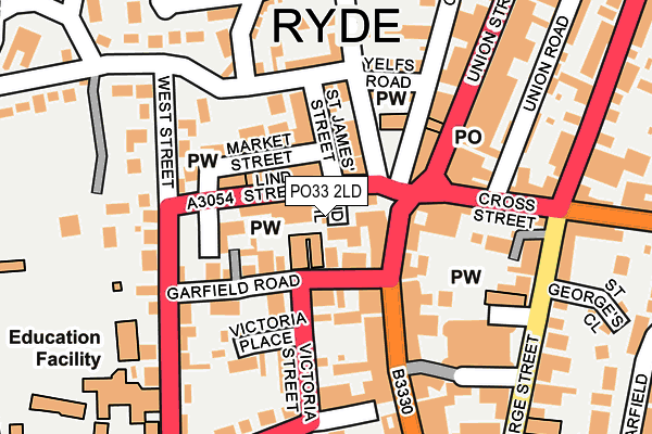 PO33 2LD map - OS OpenMap – Local (Ordnance Survey)