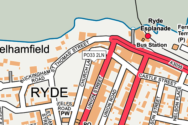 PO33 2LN map - OS OpenMap – Local (Ordnance Survey)