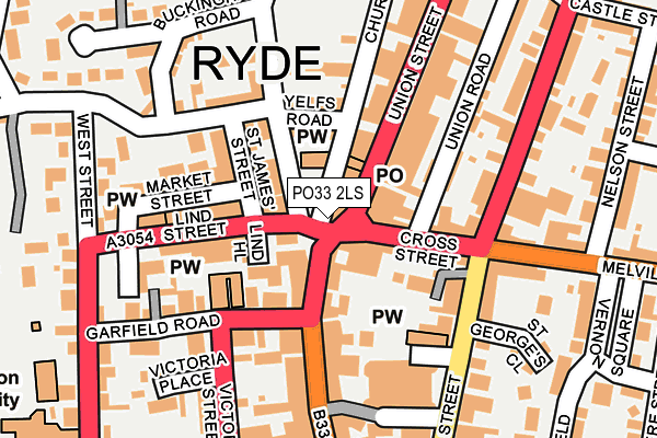 PO33 2LS map - OS OpenMap – Local (Ordnance Survey)