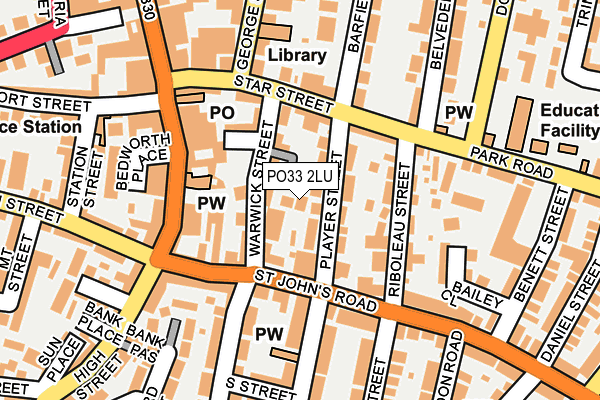 PO33 2LU map - OS OpenMap – Local (Ordnance Survey)