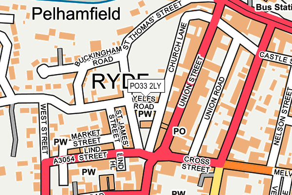 PO33 2LY map - OS OpenMap – Local (Ordnance Survey)