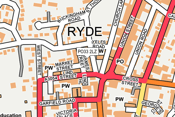 PO33 2LZ map - OS OpenMap – Local (Ordnance Survey)