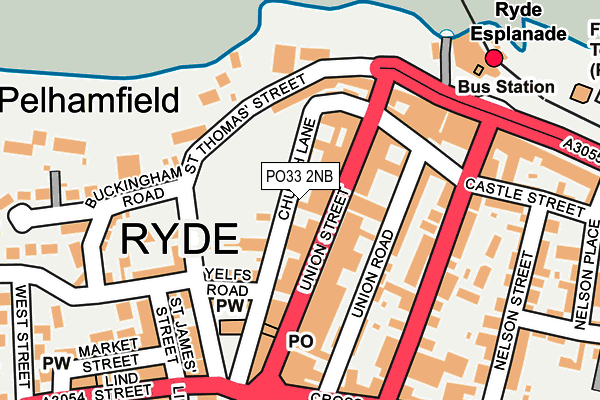 PO33 2NB map - OS OpenMap – Local (Ordnance Survey)