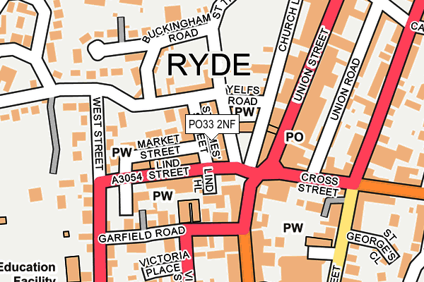 PO33 2NF map - OS OpenMap – Local (Ordnance Survey)