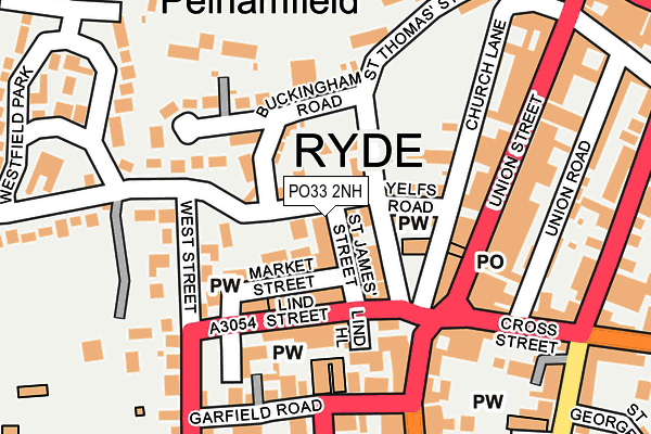 PO33 2NH map - OS OpenMap – Local (Ordnance Survey)