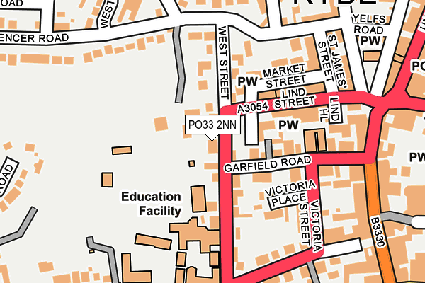 PO33 2NN map - OS OpenMap – Local (Ordnance Survey)