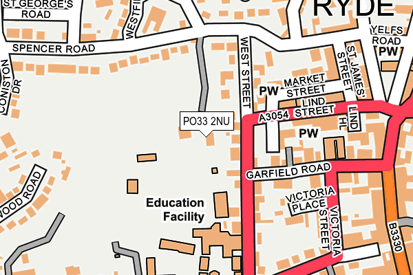 PO33 2NU map - OS OpenMap – Local (Ordnance Survey)