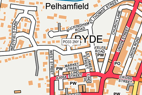 PO33 2NY map - OS OpenMap – Local (Ordnance Survey)