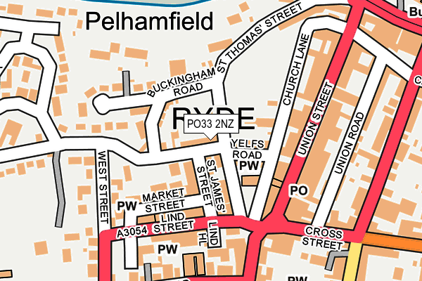 PO33 2NZ map - OS OpenMap – Local (Ordnance Survey)