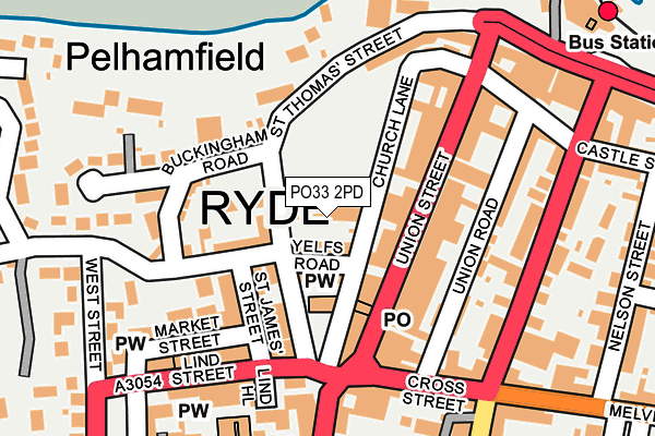 PO33 2PD map - OS OpenMap – Local (Ordnance Survey)