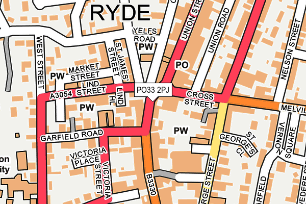 PO33 2PJ map - OS OpenMap – Local (Ordnance Survey)