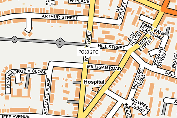 PO33 2PQ map - OS OpenMap – Local (Ordnance Survey)