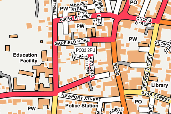 PO33 2PU map - OS OpenMap – Local (Ordnance Survey)