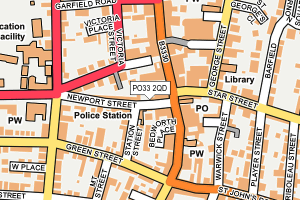 PO33 2QD map - OS OpenMap – Local (Ordnance Survey)