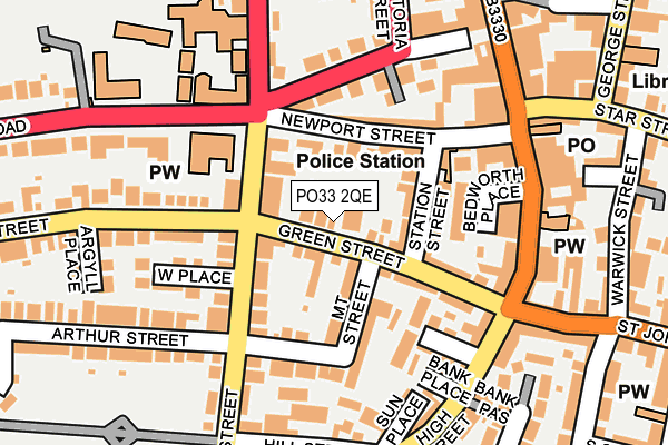 PO33 2QE map - OS OpenMap – Local (Ordnance Survey)