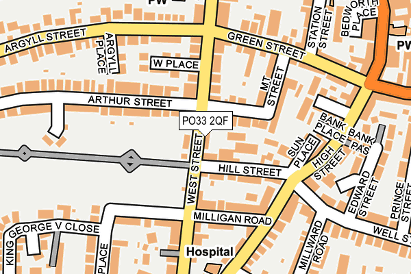 PO33 2QF map - OS OpenMap – Local (Ordnance Survey)