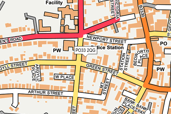 PO33 2QG map - OS OpenMap – Local (Ordnance Survey)