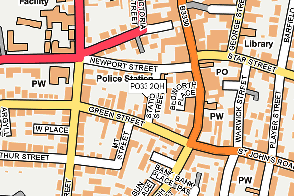 PO33 2QH map - OS OpenMap – Local (Ordnance Survey)