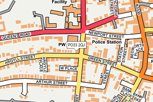 PO33 2QJ map - OS OpenMap – Local (Ordnance Survey)