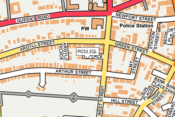 PO33 2QL map - OS OpenMap – Local (Ordnance Survey)