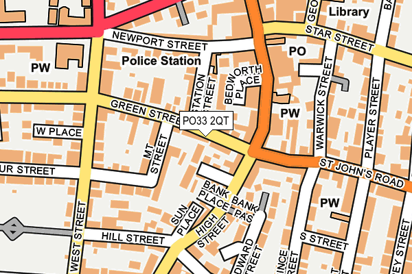 PO33 2QT map - OS OpenMap – Local (Ordnance Survey)