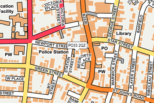 PO33 2QZ map - OS OpenMap – Local (Ordnance Survey)